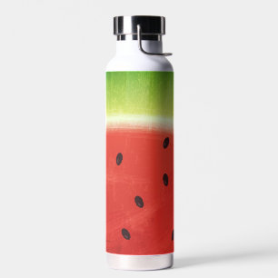 Bouteille D'eau Tranche de pastèque géante à l'aquarelle mignonne 