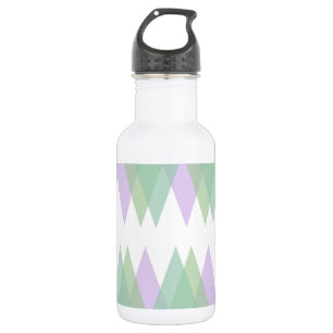 Bouteille D'eau Triangles vert et lilas