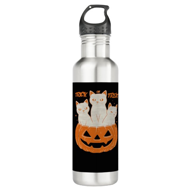 Bouteille D'eau Trick ou Treat cats Classic T-Shirt (Devant)