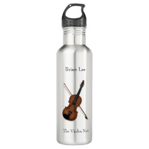Bouteille D'eau Trompe L'oeil Violon avec la coutume du musicien B