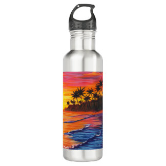 Bouteille D'eau Tropical Sunset Stainless Steel Water Bottle