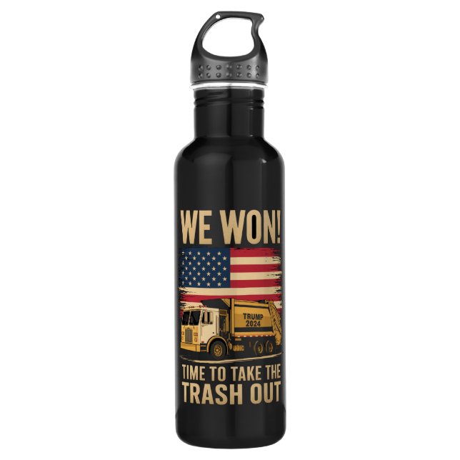 Bouteille D'eau Trump 2024 Nous avons gagné la victoire Victoire I (Devant)