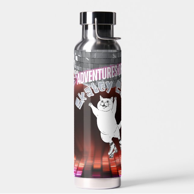 Bouteille D'eau Tumbler de chat skatey (Gauche)