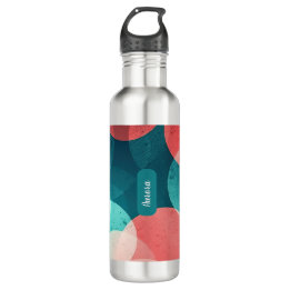 Bouteille D'eau Turquoise et corail vibrants
