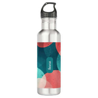 Bouteille D'eau Turquoise et corail vibrants
