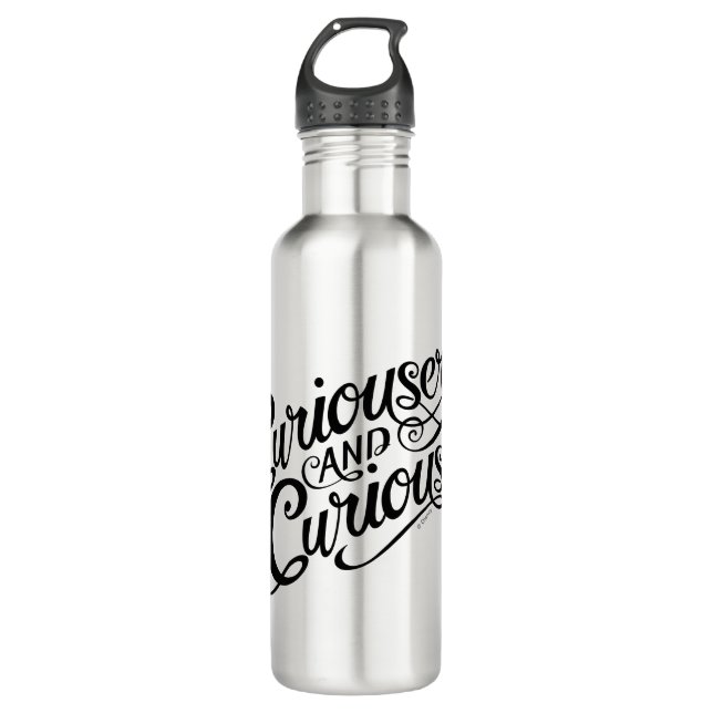 Bouteille D'eau Typographie| Curiouser et Curiouser (Devant)