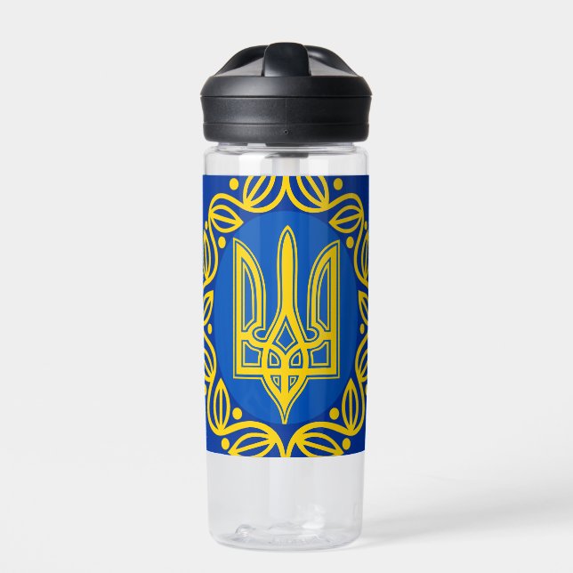 Bouteille D'eau Ukraine, drapeau, Coat of Arms, Ukrainian Tryzub (Extérieur)