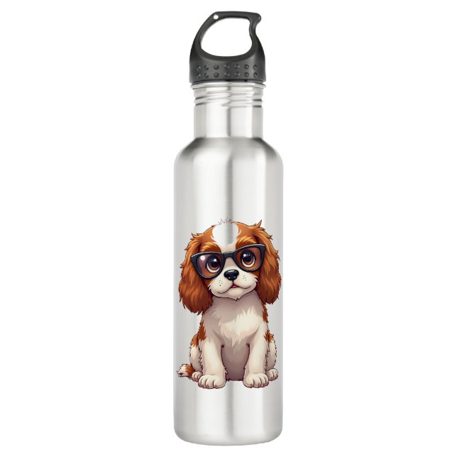 Bouteille D'eau Un chien mignon, le roi Charles Spaniel (Devant)