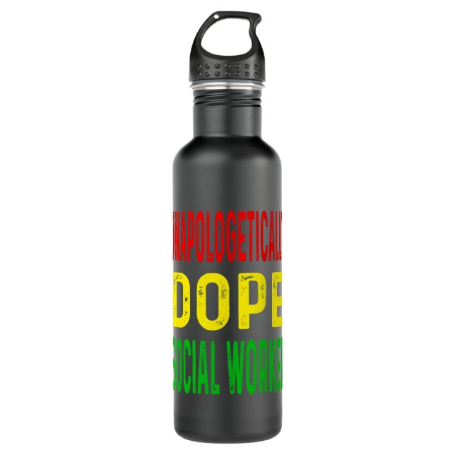 Bouteille D'eau Unapologely Dope Social Worker Black History (Devant)