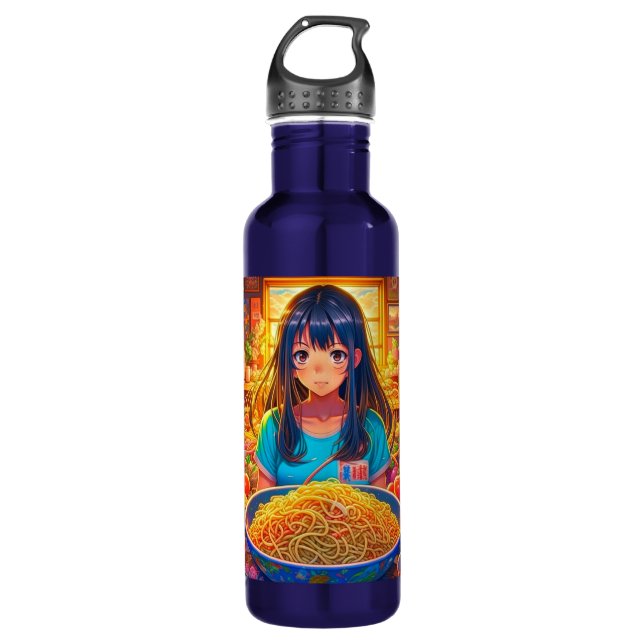 Bouteille D'eau Une fille et son Ramen Anime (Devant)