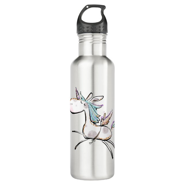 Bouteille D'eau Une licorne magique (Devant)
