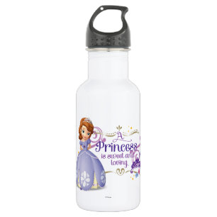 Bouteille D'eau Une princesse est douce et aime 2