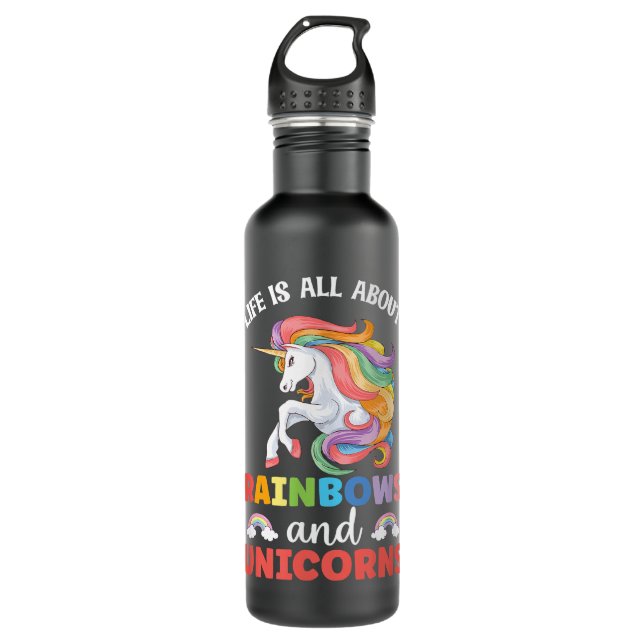 Bouteille D'eau Unicorn Unicorns Femmes Cheval (Devant)
