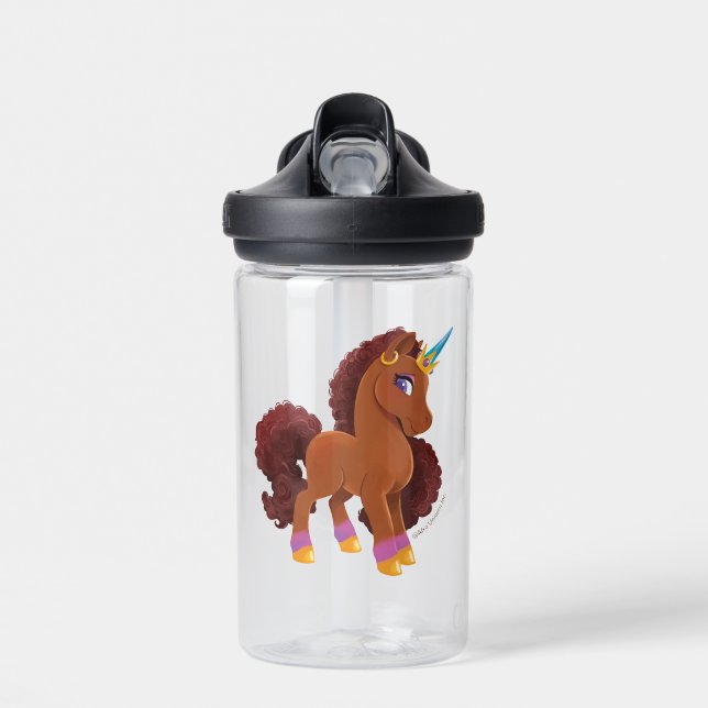 Bouteille D'eau Unique la licorne debout Fière (Avant)