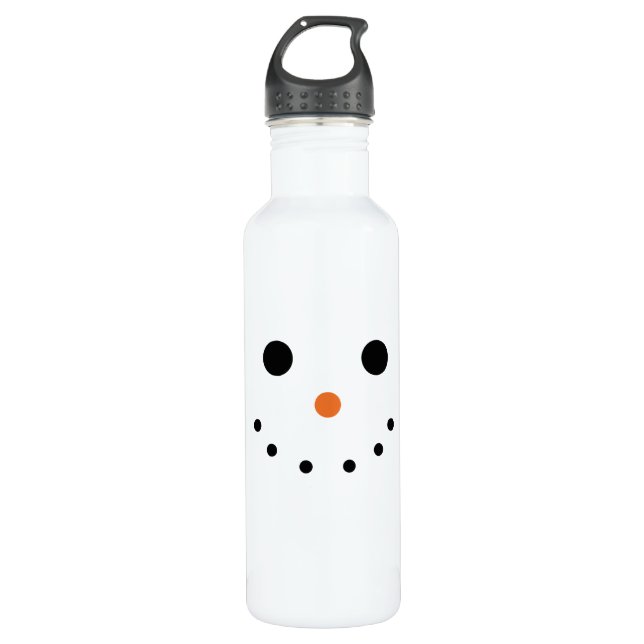 Bouteille D'eau Vacances de bonhomme de neige (Devant)