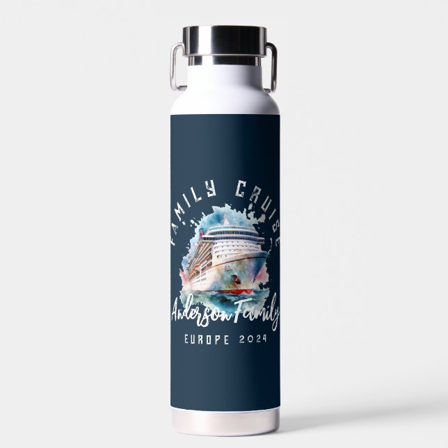 Bouteille D'eau Vacances de groupe de croisière en famille personn (Avant)