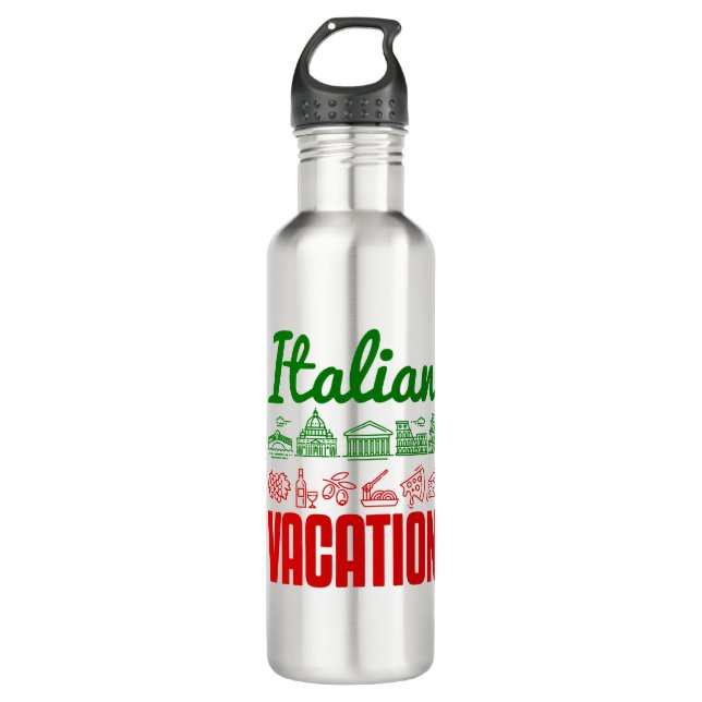 Bouteille D'eau Vacances Italie Voyage Voyage Souvenir (Devant)
