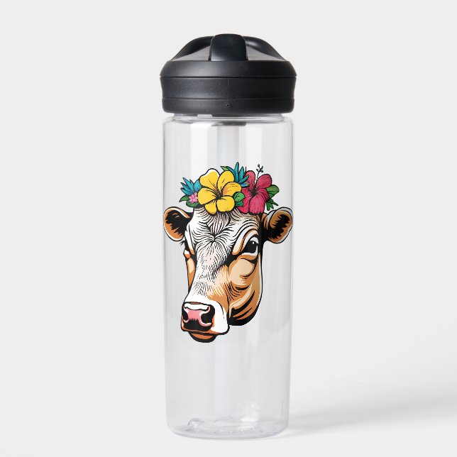 Bouteille D'eau Vache à fleurs (Extérieur)