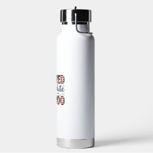 Bouteille D'eau Vache Patriotique Rouge Blanc Moo Chemise 4 Juille