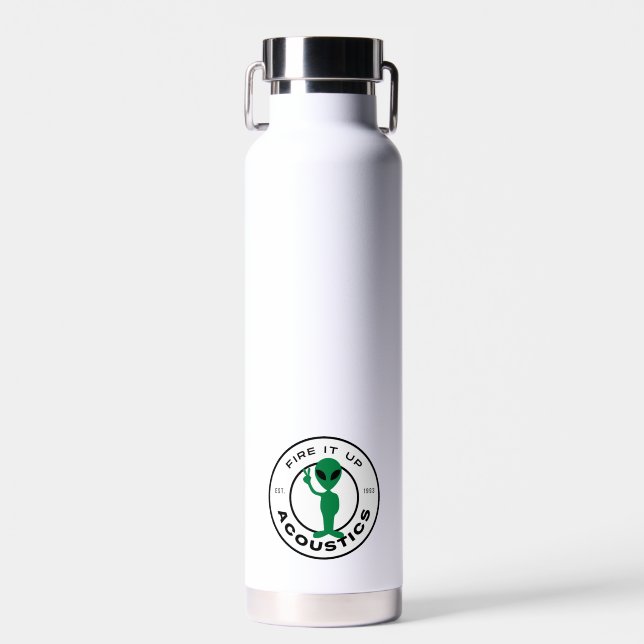 Bouteille D'eau Vacuum cuivre ThorSceau alien simple 22oz isolé (Avant)