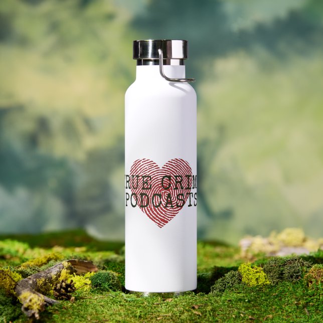 Bouteille D'eau Vacuum de l'amour de podcast vrai crime (Extérieur)