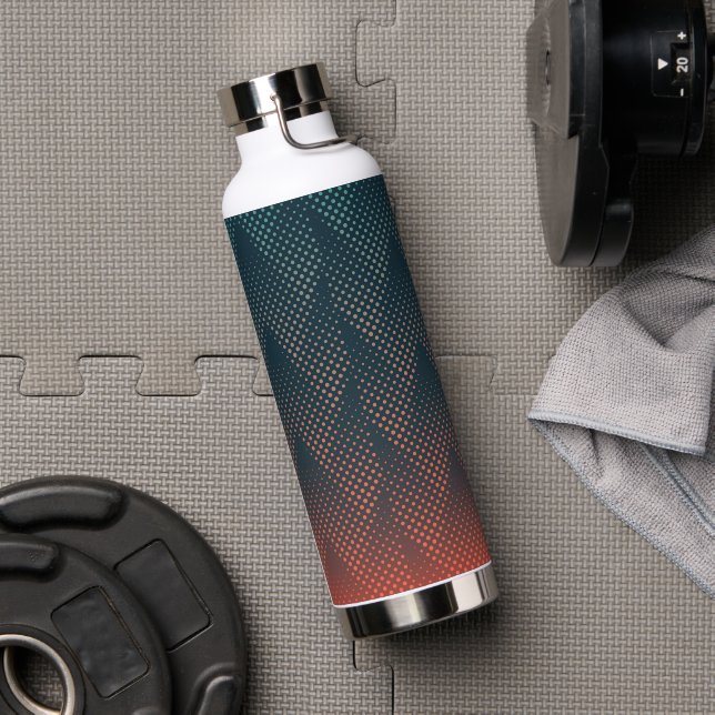 Bouteille D'eau Vacuum demi-teint vert et orange en cuivre 32 oz (Salle de sport)