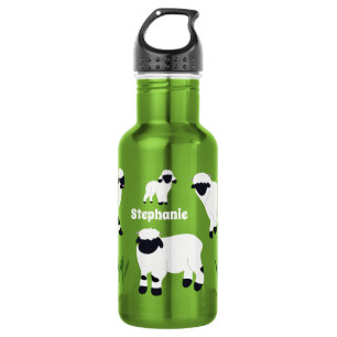 Bouteille D'eau Valais Blaccusé Moutons Personnalisés Agriculteu