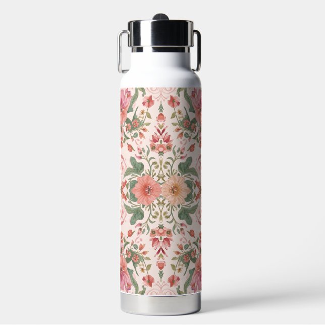 Bouteille D'eau Valentine's Day, Lovely Pink Flowers Pattern  (Salle de sport)