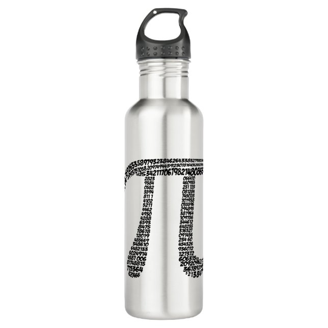Bouteille D'eau Valeurs décimales du symbole de pi 3,14 - 400 (Devant)