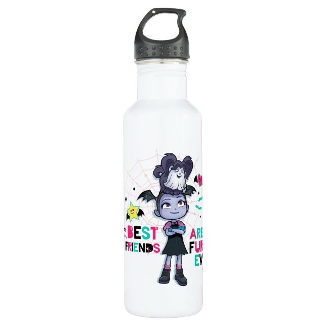 Bouteille D'eau Vampirina et Wolfie| Les meilleurs amis de Fur-Eve (Devant)