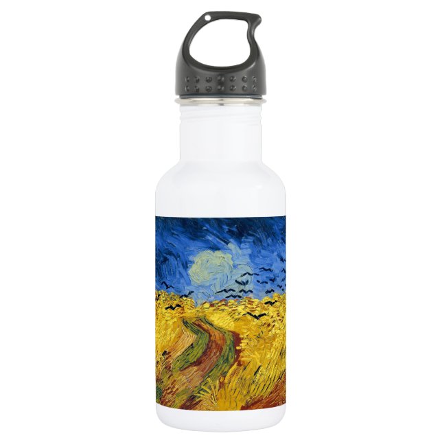 Bouteille D'eau Van Gogh Champs de blé Impressionniste Peinture (Devant)