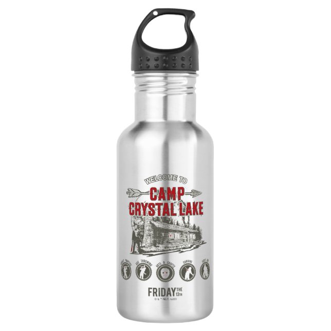 Bouteille D'eau Vendredi 13 | Bienvenue à Camp Crystal Lake (Devant)