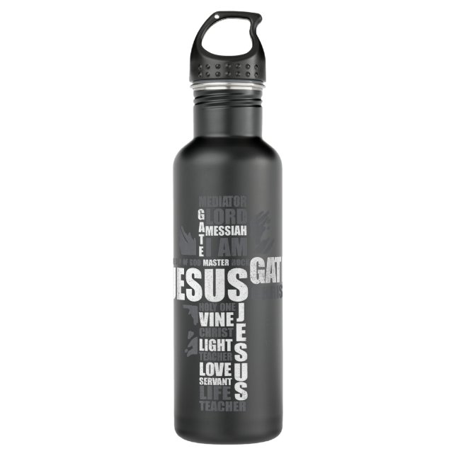 Bouteille D'eau Vérité Croix Dieu Jésus Religieux chrétiens Hommes (Devant)