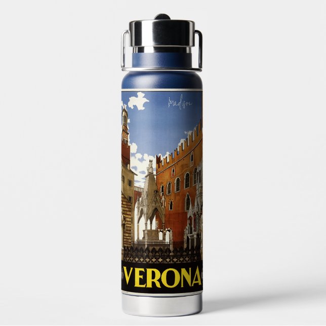 Bouteille D'eau Vérone Italie Nom personnalisé (Arrière)