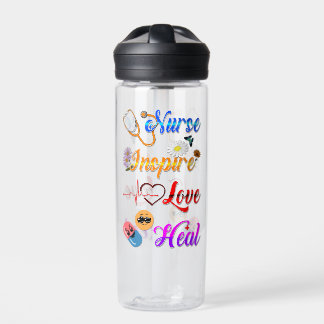 Bouteille D'eau Verres de infirmière Inspirer Amour Guérir Méd Thé