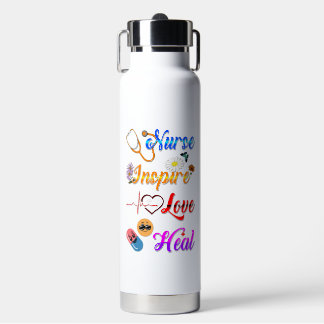 Bouteille D'eau Verres de infirmière Inspirer Amour Guérir Méd Thé