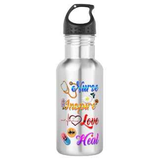 Bouteille D'eau Verres de infirmière Inspirer Amour Guérir Méd Thé