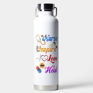Bouteille D'eau Verres de soins infirmiers Inspirer Amour Guérir M