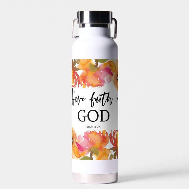 Bouteille D'eau Verset biblique sur l'Écriture de foi (Avant)