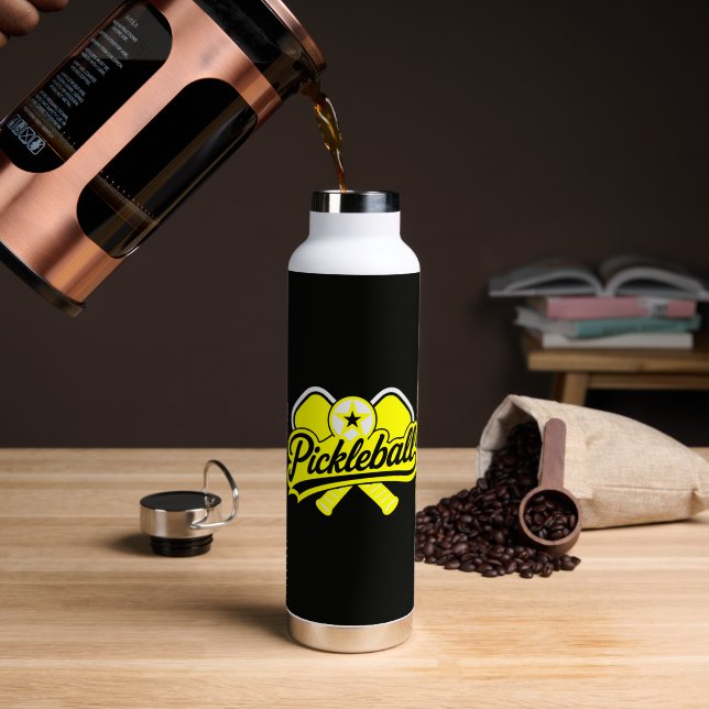 Bouteille D'eau Vêtements de Pickleball Joueurs (Café (pivoté))