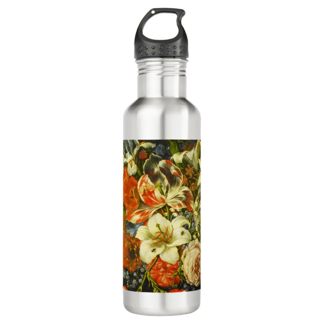 Bouteille D'eau Vie morte avec fleurs et fruits (Devant)