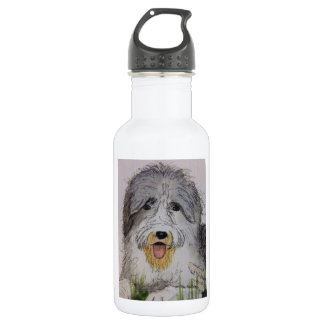 Bouteille D'eau Vieux chiot de chien de mouton anglais