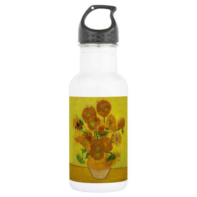 Bouteille D'eau Vincent Van Gogh 15 Peinture de tournesols (Devant)