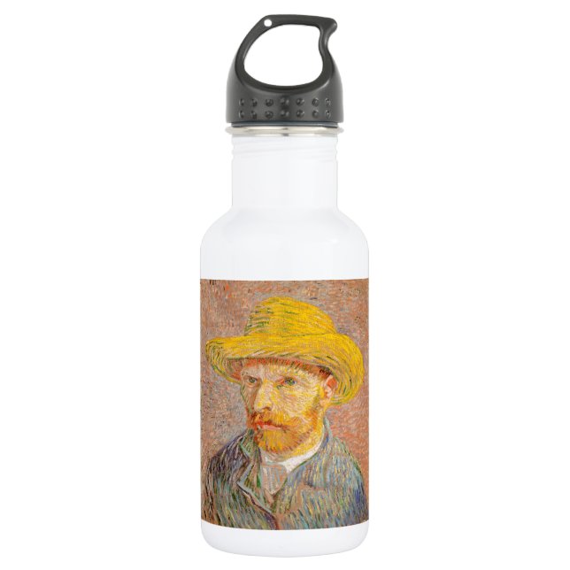 Bouteille D'eau Vincent Van Gogh Auto-portrait peinture impression (Devant)