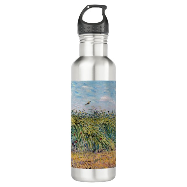 Bouteille D'eau Vincent van Gogh - Champ de blé avec une lark (Devant)