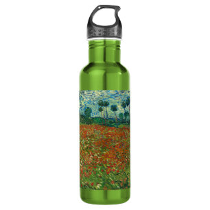 Bouteille D'eau Vincent Van Gogh Poppy Field Floral Art Vintage