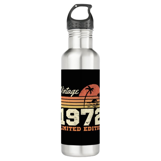 Bouteille D'eau Vintage 1972 52e anniversaire (Devant)