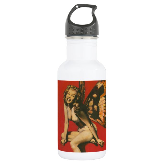 Bouteille d'eau vintage (grande) (Devant)