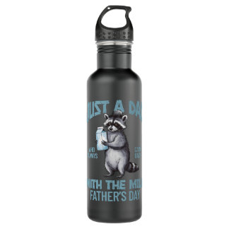 Bouteille D'eau Vintage Papa Funny Racoon papa Bonne Fête des père