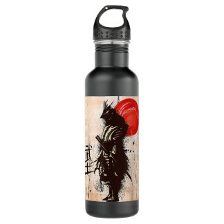Bouteille D'eau Vintage Samurai Warrior Bushido Code japonais Swat